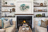 aqua coral wall art